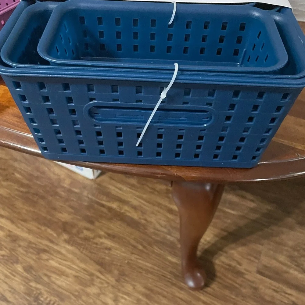 Everyday Living Storage Organization Set Assorted Size Office School Bins Basket